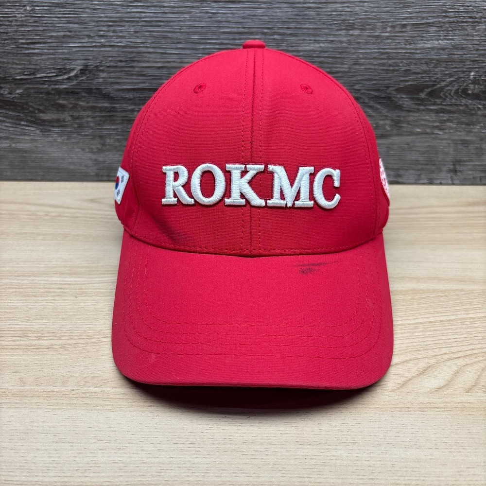 ROKMC Hat Cap Strap Back Red South Korea Marine‎ Corps Military Since 1949